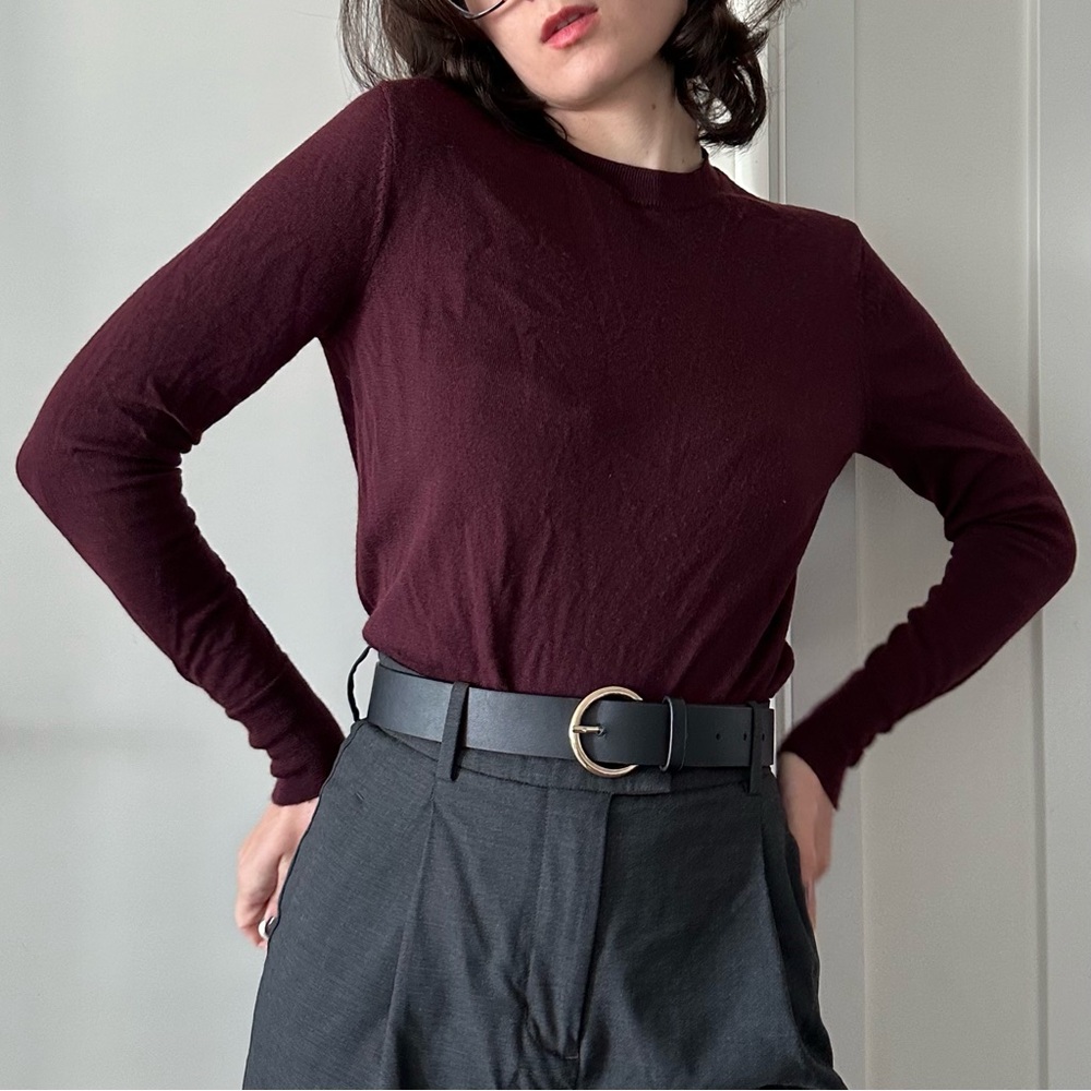 Uniqlo Burgundy Wool Sweater